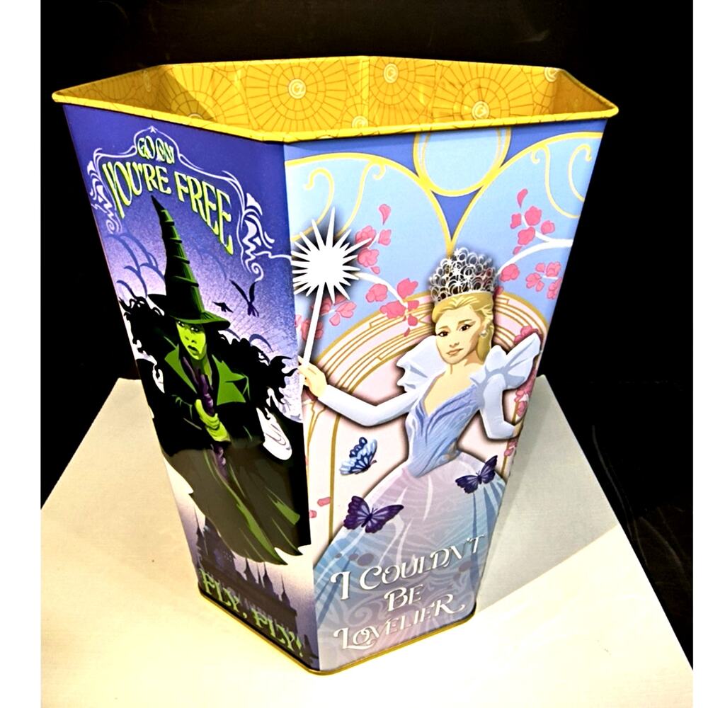 1593.  Wicked For Good Popcorn Tin Hexagon Shaped 2025